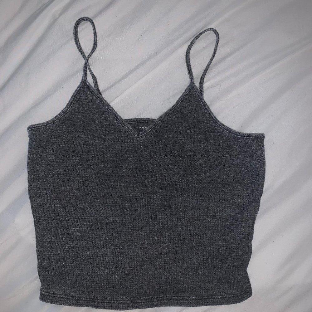 Size M American Eagle Crop Tank in Gray